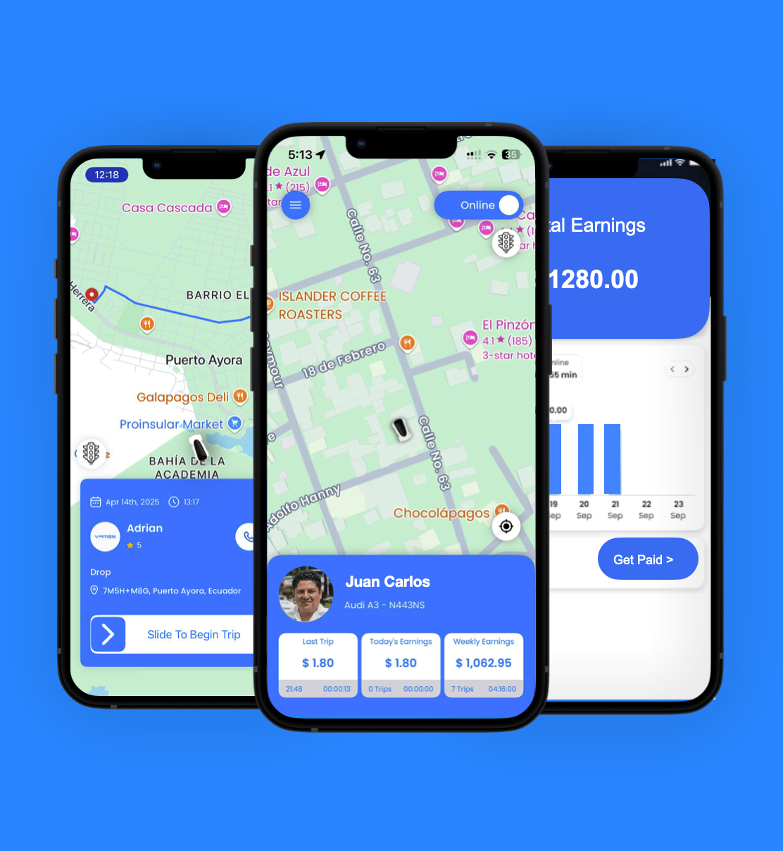Driver App for Paris taxi operators