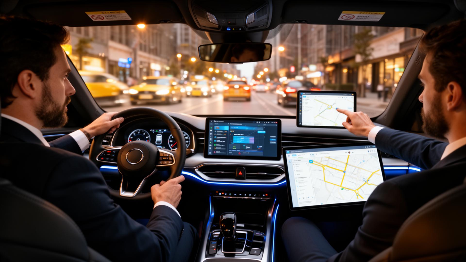 Operator using smart dispatch and route optimisation inside a connected vehicle